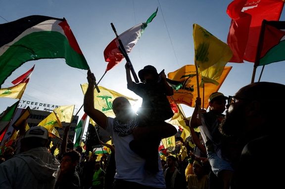Lebanon's Hezbollah supporters gather to attend a ceremony to honour fighters killed in the recent escalation with Israel, on the day of Hezbollah leader Sayyed Hassan Nasrallah address, in Beirut's southern suburbs, Lebanon, November 3, 2023