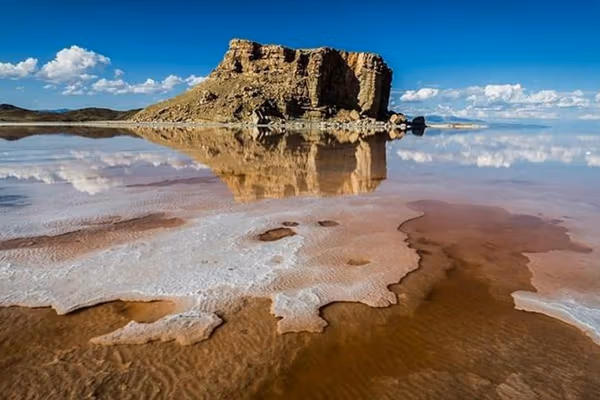 Drought and bad policy turn Iran’s largest lake into a salt desert