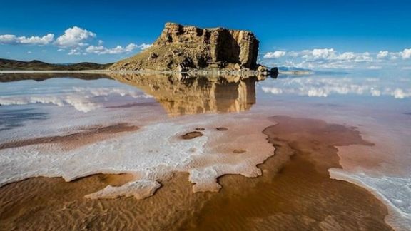 Lake Urmia in northwest Iran 